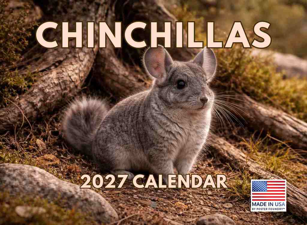 Chinchilla Calendar 2027 Monthly Wall Calender 12 Month | American Made In The USA 270663