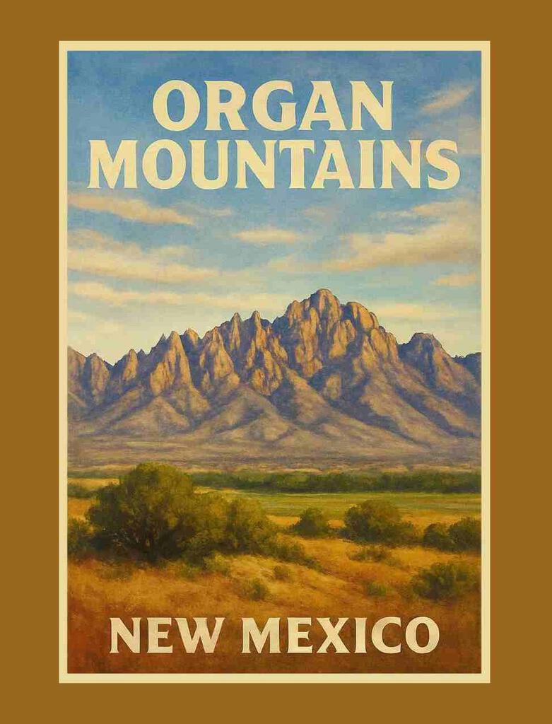 New Mexico Organ Mountains Box of 10 Blank Note Cards 4x5 272135