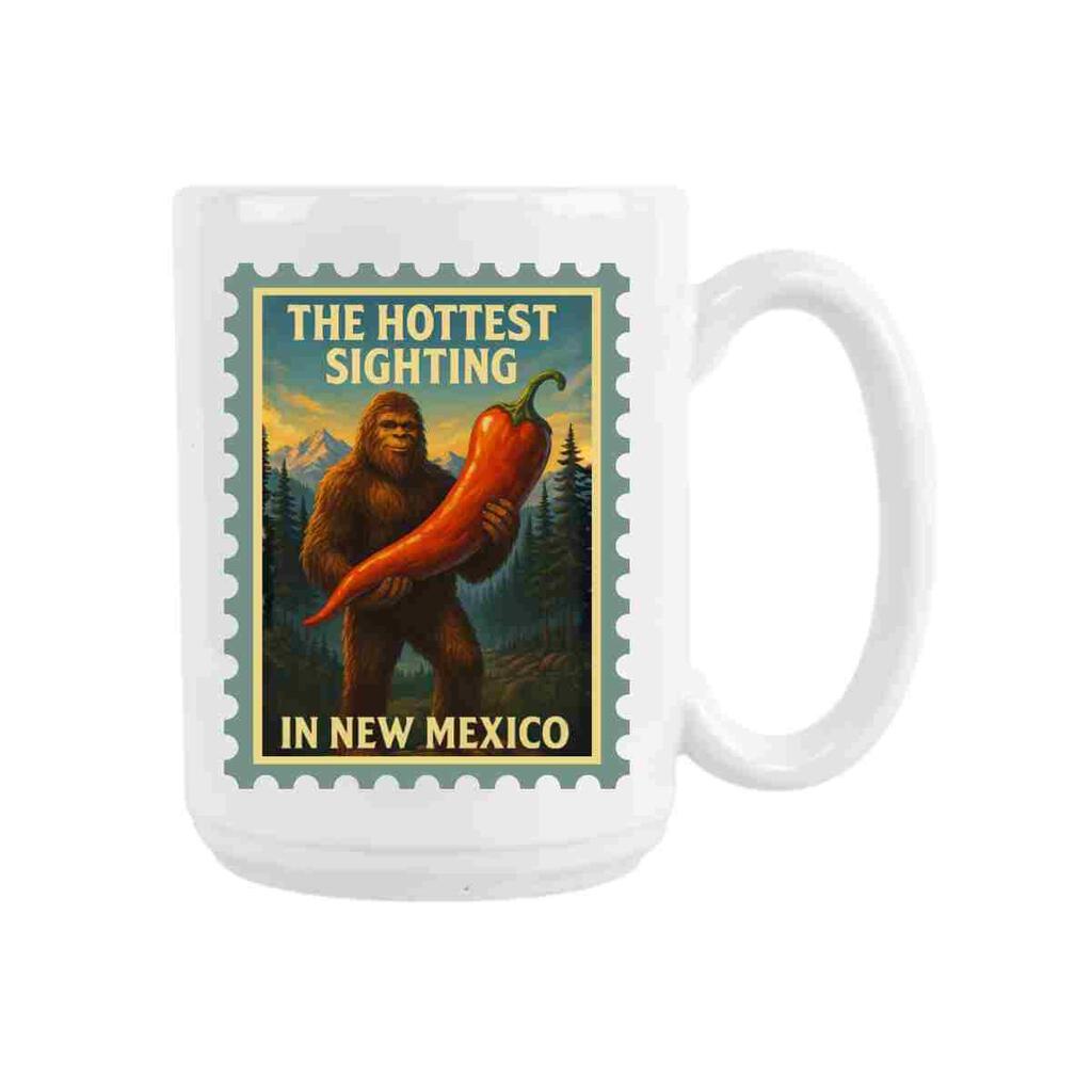 CUSTOM New Mexico The Hottest Sighting Bigfoot Pepper Ceramic Coffee Mug 15 oz 272336