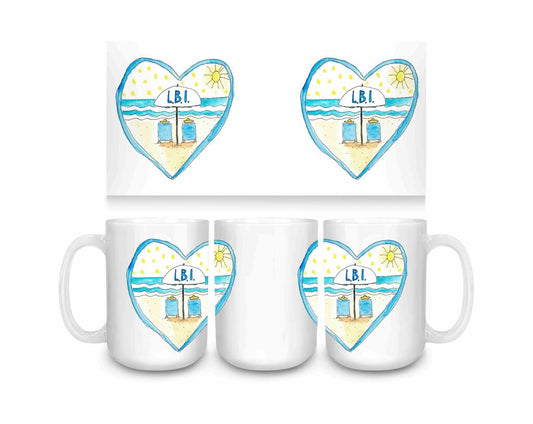 CUSTOM LBI Umbrella Color Ceramic Coffee Mug 15 oz 274632
