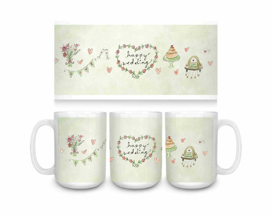 CUSTOM How To Live Happy Wedding Ceramic Coffee Mug 15 oz  274702