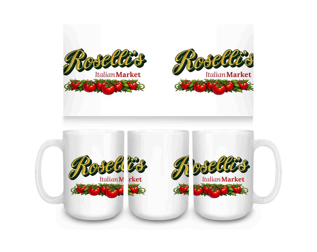 CUSTOM Rosellis Italian Market Ceramic Coffee Mug 15 oz 274711