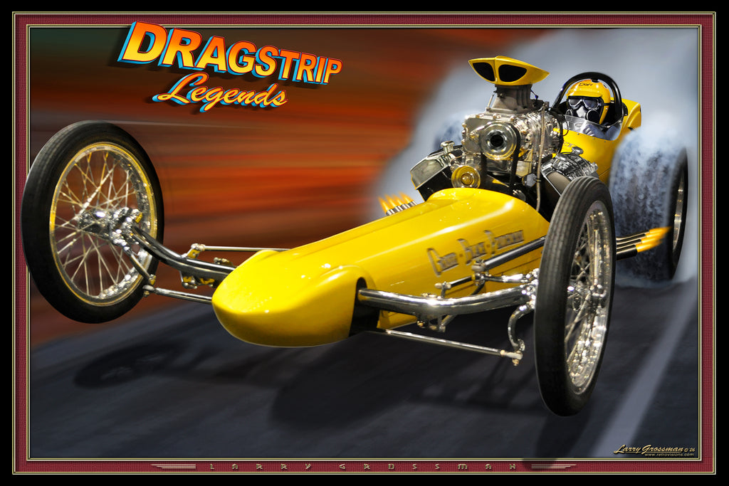 Dragstrip Legends by Larry Grossman Print Poster 12x18 274724
