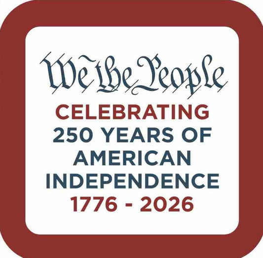 We The People USA 250th Anniversary Premium Drink Coaster Resin With Cork Backing  275004