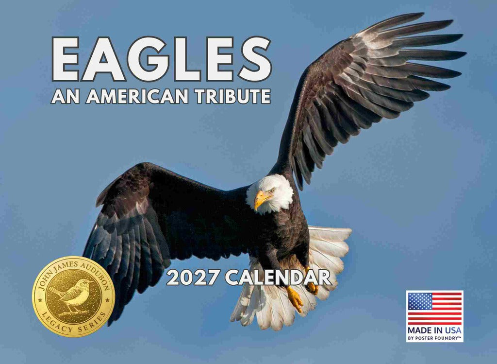 JJ Audubon Tribute Eagle Calendar 2027 Bird Monthly Wall Calender 12 Month | American Made In The USA 275040