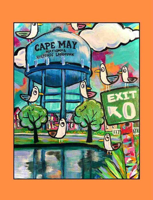 CUSTOM Jamie Jarka Cape May Water Tower Milo LBI Adventures Box of 10 Blank Note Cards 4x5 275086