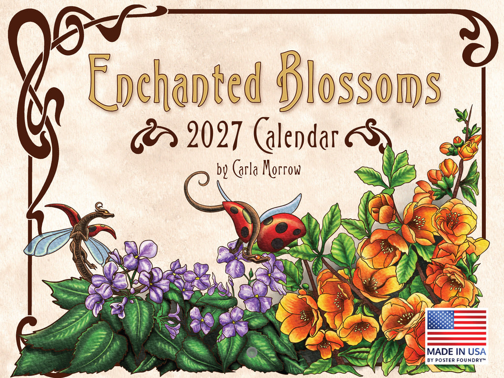 Carla Morrow Enchanted Blossoms Mindfulness Quotes Calendar 2027 Monthly Wall Calender 12 Month | American Made In The USA 275089