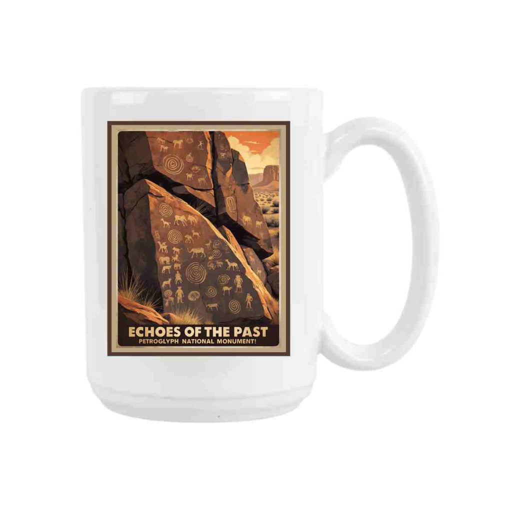 CUSTOM New Mexico Petroglyph National Monument Retro Travel Ceramic Coffee Mug 15 oz 275272