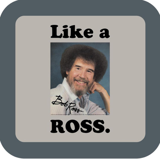 Bob Ross Like A Ross Premium Drink Coaster Resin With Cork Backing 275285