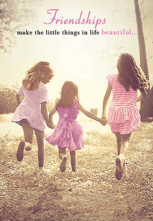 Girls running- Friendship card from the Pigment collection. 6. Retail: $2.99. Inside: ...and birthdays more fun and memorable!... 5413