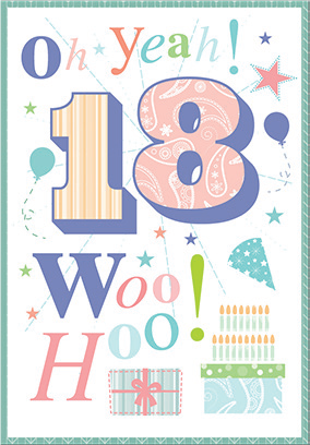 Colorful- 18th age birthday card. Retail $3.49. Unit Quantity 6. Inside: You've reached an important milestone in your life.