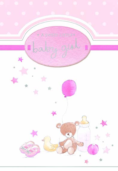 DIECUT A SWEET LITTLE BABY GIRL
Retail: $3.99 
Inside: A new life awaits with wonderful new experiences... 5621
