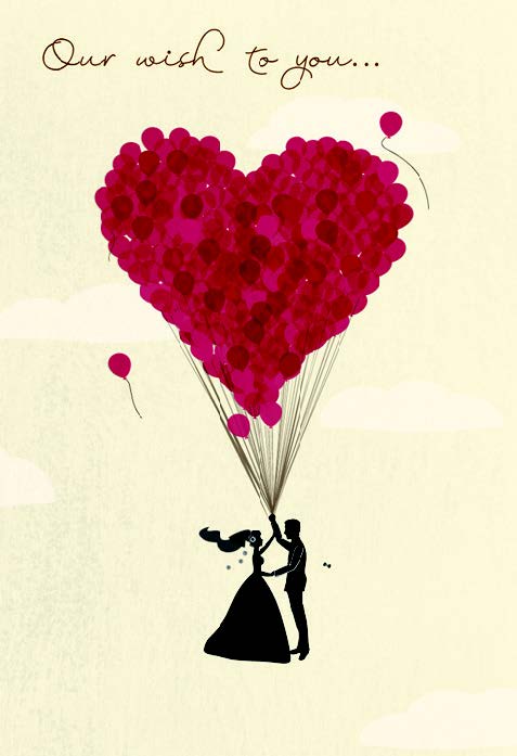 Wedding greeting card
Retail: $3.49 
Inside: May your love soar to new heights... 5570