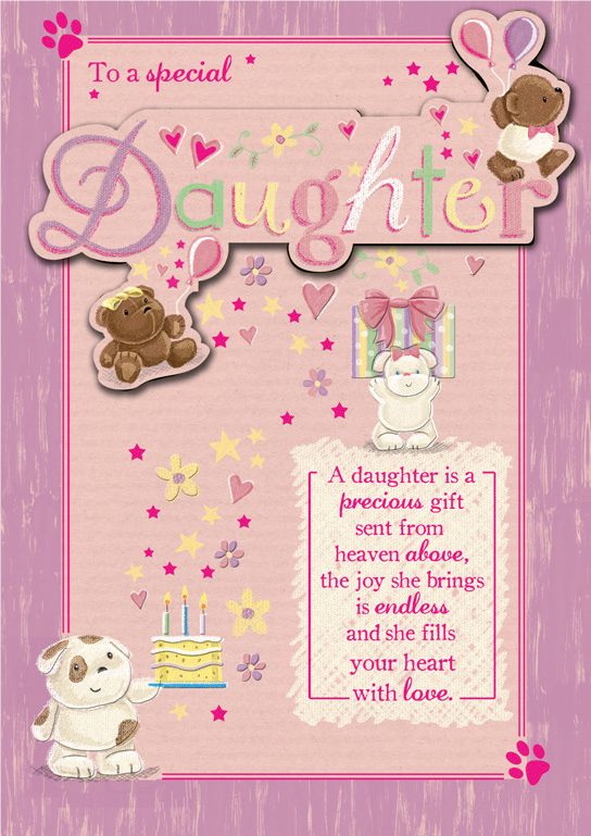 Bears and balloons- Daughter family birthday card. Retail $4.49. . Inside: You are so special, so generous... 5283