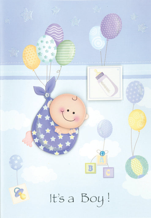 BALLOONS - BABY BOY
Retail: $2.99 
Inside: A sweet baby boy, so precious... 5987