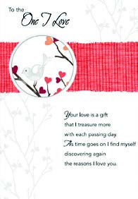 Birds on branch- Valentine's greeting card. 3. Retail: $3.49. Inside: This Valentine's Day and always... V06692