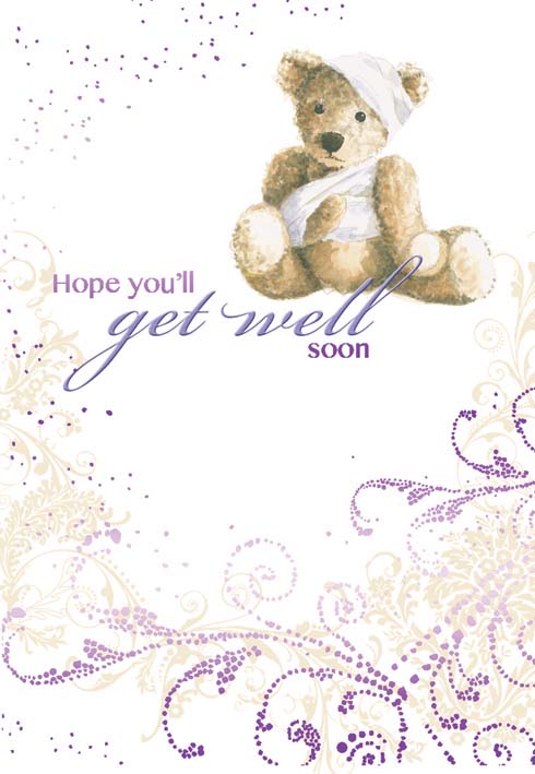 Bandage bear- Get well greeting card. Retail: $3.99. 6. Inside:Sending warm wishes of sunshine, light, and laughter... 5218