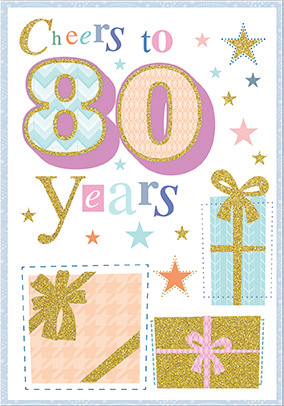 Colorful- 80th age general birthday card. Retail $3.49. . Inside: Celebrate your birthday exactly like you've lived the last 80 years... 8723