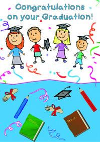 Kids and streamers- Graduation greeting card. Retail: $2.99. 6. Inside: Congratulations you did it! Time to celebrate! 5578