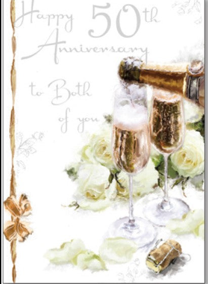 Anniversary 50th greeting card
Retail: $4.49 Unit pack 6
Inside: Vows and rings exchanged...
