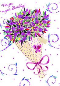 Colorful tulips- Female general birthday card. 6. Retail: $3.99. Inside: Wishing you a birthday that blossoms with delight.... 5196