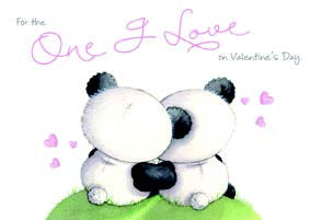 Panda bears- Valentine's greeting card. 3. Retail: $2.99. Inside: The love in my heart is so true... V06695
