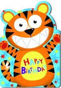 Tiger- Kid Birthday card. Retail $2.99. . Inside: Wishing you a WILD and fun birthday! 5679