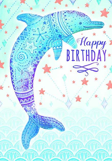 Dolphin themed General birthday card from the Rhapsody collection. Retail $3.49. . Inside: Today is your special day so do everything you love. 8461
