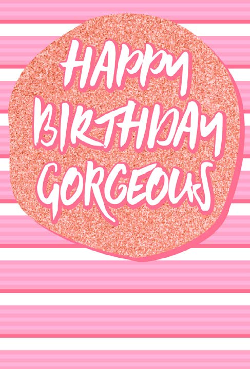 Gorgeous Birthday card from the Glitz collection. Retail $3.99. . Inside: Blank 7840