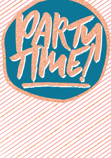 Party time blank card from the Glitz collection. Retail $3.99. . Inside: Blank 7804