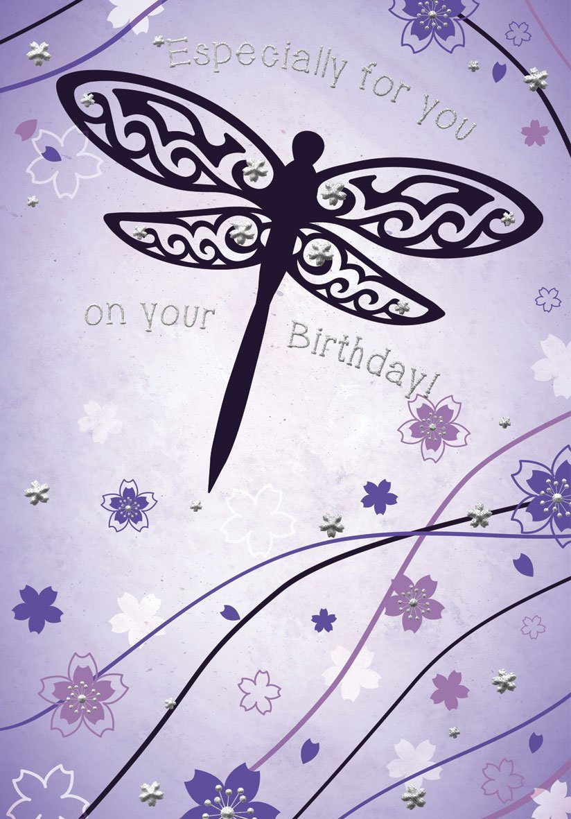 Dragonfly wishes- Female general birthday card. Unit quantity: 6. Retail: $3.49. Inside: Sending you birthday wishes your way, hoping you'll have a wonderful...