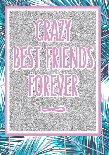 Best friends blank card from the Glitz collection. Retail $3.99. Unit Quantity 6. Inside: Blank
