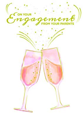 Engagement greeting card
Retail: 3.99 
Inside: Warmest wishes for a future filled with Joy... 8058