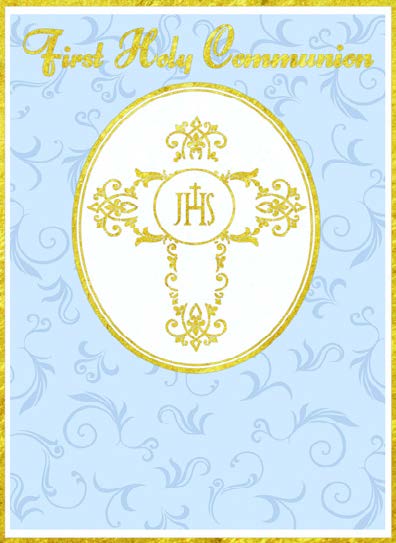 Gold cross- General communion greeting card. Retail: $2.99. 6. Inside: With warmest wishes to you on this special day... 8074